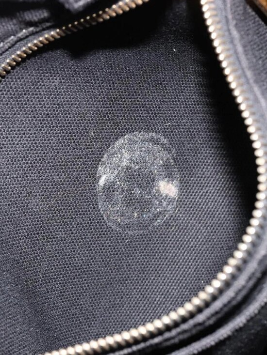 PRADA Canapa MM Hand Bag Canvas 2way Black Gold Auth 180606 main image 8